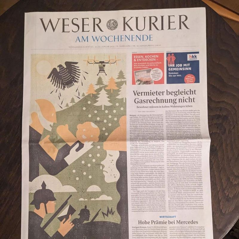 Weser Kurier Titelseite      # 21.01.23