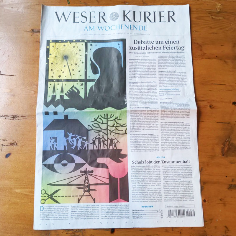 Weser Kurier Titelseite      # 31.12.23